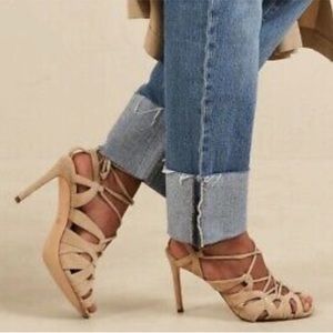 Lux Suede Wrap Black Sandals - Banana Republic (NWT)